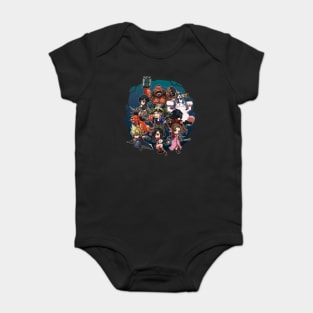 Final Fantasy 7 Chibis Fanart Baby Bodysuit